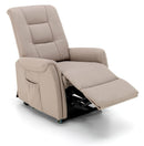 Poltrona Alzapersona Elettrica 1 Motore in Similpelle Tortora