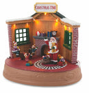 Villaggio Natalizio in Plastica con Luci e Suoni 23x16,5x20 cm Soriano Babbo Natale con Bambini