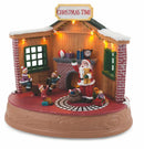 Villaggio Natalizio in Plastica con Luci e Suoni 23x16,5x20 cm Soriano Babbo Natale con Bambini