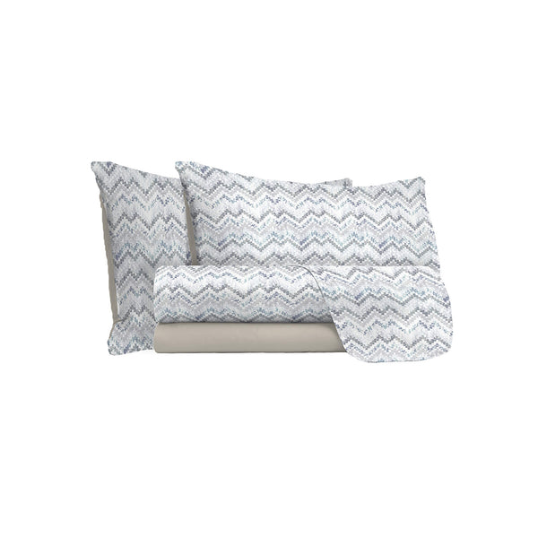 Set Lenzuola con Stampa Sopra Sotto e Federe Jakarta Varie Misure acquista