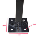 Cassetta Postale 160x60x17 cm 10 Posti con Supporto in Metallo Antracite