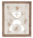 Pannello da Parete Intagliato 45x2xH54 cm in Abete Bianco