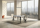Tavolo Allungabile 120-224x90x77 cm Paxon Bianco Frassino Telaio Antracite 