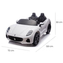 Macchina Elettrica per Bambini Licenza Maserati Folgore 12V Bianco  