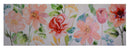Quadro dipinto fiori rosa cm 50x150x3