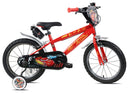 Bicicletta per Bambini 16" Disney Cars Freni Caliper e Stabilizzatori in Acciaio Hi-Ten Rosso