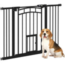 Cancelletto per Cani Taglia Piccola e Media 74-100x76 cm con Chiusura Automatica Nero  