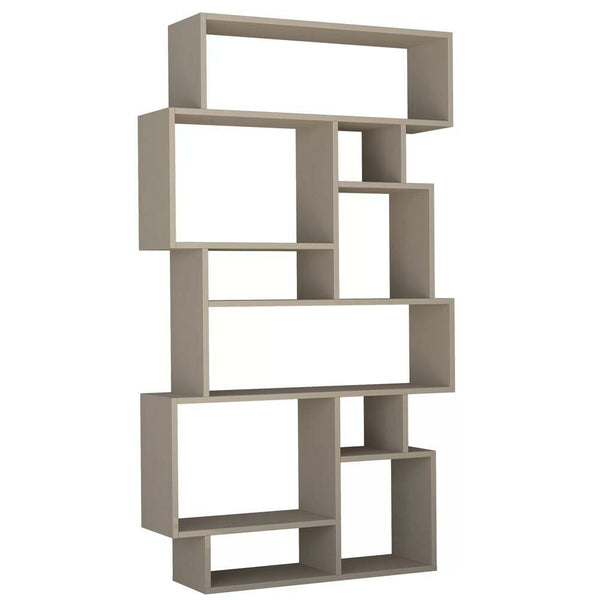 Libreria Moderna 168x96x25 cm Scaffale 8 Ripiani in MDF Tortora prezzo