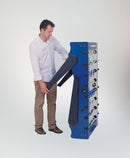 Calciobalilla in Mdf Blu con Aste Uscenti e Gambe Pieghevoli Garlando Foldy