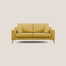 Divano 3 Posti 206x95x91 cm in Tessuto Giallo