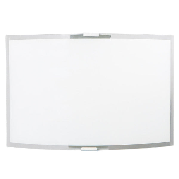 sconto Applique 1xE27 Montatura Argento Vetro Lastra Bianco-Trasparente E-Energy Elisa