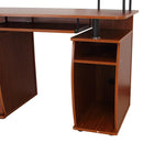 Scrivania da Ufficio Porta PC con Ripiano Tastiera Noce 120x55x85 cm 
