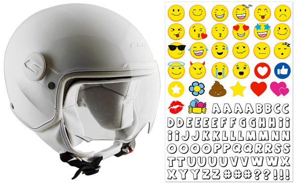 Casco Demi-Jet per Bambini Visiera Sagomata CGM Magic Smile 205S Bianco Varie Misure sconto