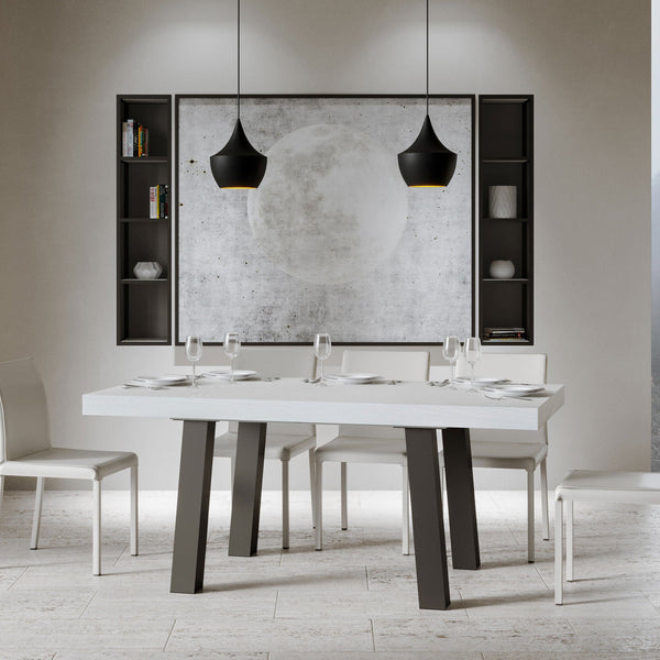 Tavolo 180x90x77 cm Bridge Fix Bianco Frassino sconto