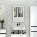 Specchio da Parete 52x72x1,9 cm con Cornice in MDF Bianca