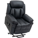 Poltrona Alzapersona Elettrica 96x93x105 cm in Similpelle Nero