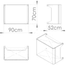 Copri Condizionatore da Esterno Small 90x46/52x70 cm in Acciaio Zincato Bianco