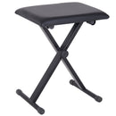 Panca Sgabello per Pianoforte Imbottita Pieghevole con Altezza Regolabile Nero 39x29x51 cm 