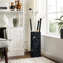 Portaombrelli 15,5x15,5x49 cm con Vaschetta in Metallo Nero