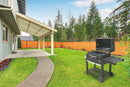 Barbecue a Carbone Carbonella Rettangolare 116x56 cm Galileo De Luxe Nero