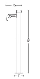 Fontana da Giardino con Rubinetto Belfer 42/SR Alluminio