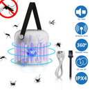 Zanzariera Elettrica Torcia Lampada LED da Campeggio Anti Zanzare Batteria AAA