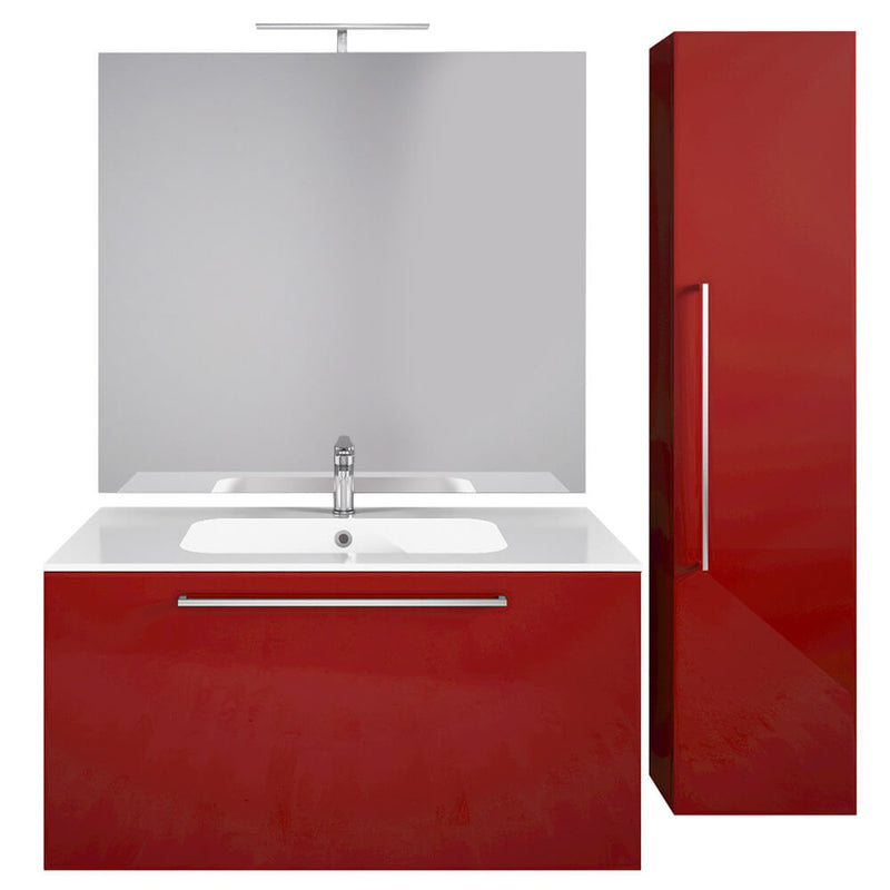 Mobile da Bagno sospeso Samoa 06 Laccato Rosso TFT