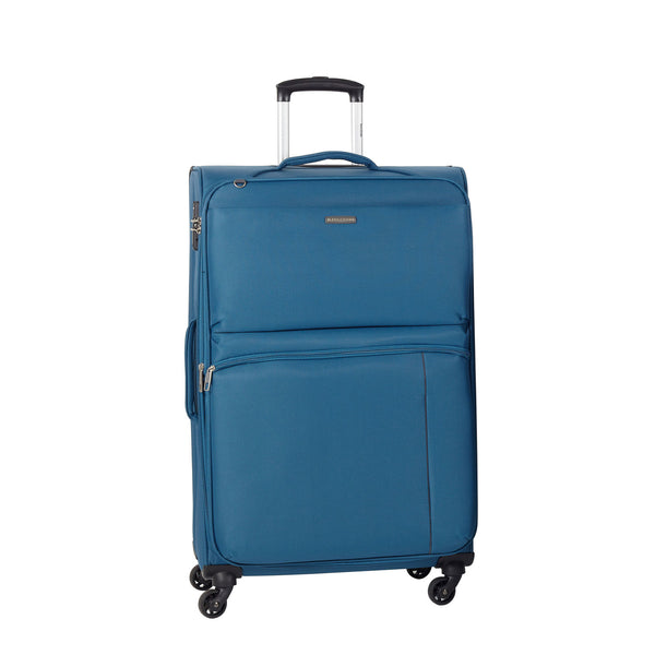 Trolley Valigia Grande Espandibile in Poliestere TSA Ravizzoni Manila Blu Petrolio sconto