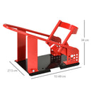 Cavalletto Alzamoto Anteriore 27,5x51-69x34 cm Max 450 Kg in Metallo Rosso e Nero