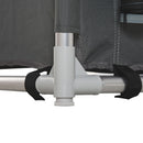 Mobile da Campeggio 3 Mensole 96x49,5x104 cm in Alluminio e Tessuto Oxford Grigio