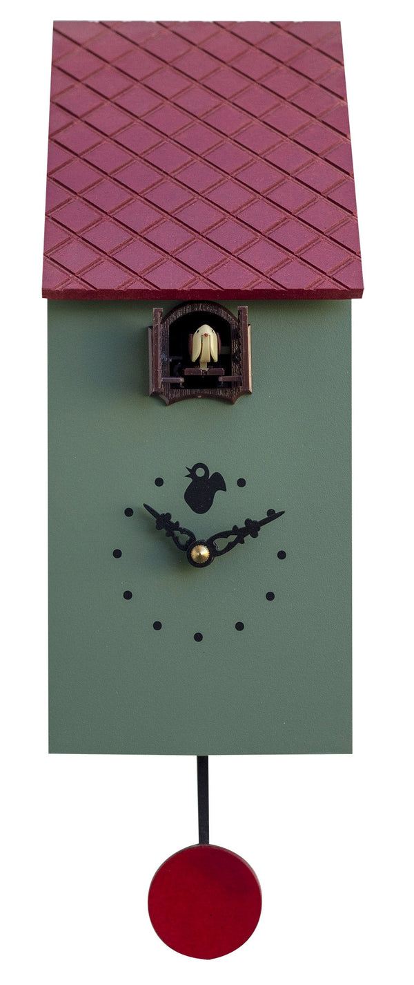 acquista Orologio a Cucù da Parete 13x30x12 cm Pirondini Italia Portofino Verde Reseda