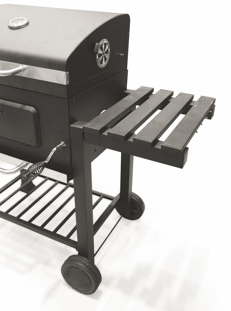 Barbecue a Carbone Carbonella Rettangolare 116x56 cm Galileo De Luxe Nero