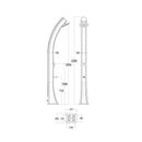 Doccia Solare da Giardino 40L Miscelatore e Lavapiedi Sined Sole Nera