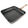 Bistecchiera 26x26 cm Antiaderente Induzione Silex Elegance Wood Nero