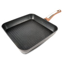 Bistecchiera 26x26 cm Antiaderente Induzione Silex Elegance Wood Nero