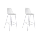 Set 2 Sgabelli 47,5x47xH91,5 cm in Polipropilene Frida Bianco