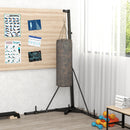 Supporto Sacco da Boxe Autoportante 170x90x182-225 cm in Acciaio Nero  