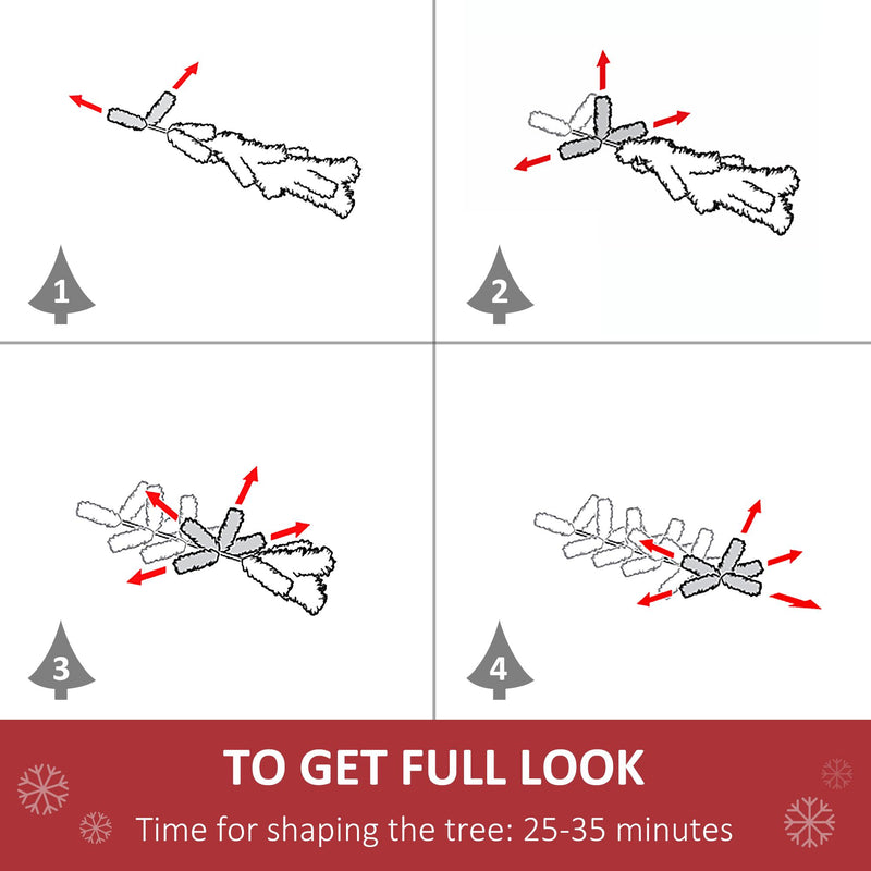 Albero di Natale Artificiale 225 cm 1146 Rami 450 Luci LED Bianche Verde