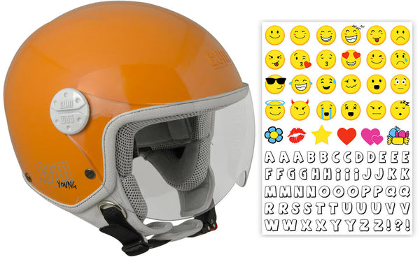 Casco Demi-Jet per Bambini Visiera Sagomata CGM Havana Smile 205S Arancione prezzo