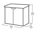 Baule da Esterno Keter Darwin Store-it-Out 140x80x120 cm in Evothech+ Marrone 