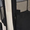 Box per Animali Domestici Pieghevole Nero e Crema 114x48x58 cm 