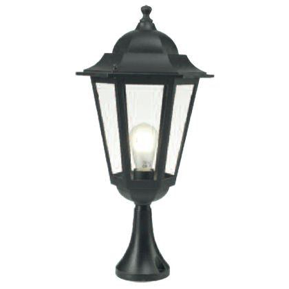 Lampada Palo Paletto da Cancello Colore Nero per Esterno Linea Maxi Esagonale Livos