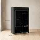 Armadio in Tessuto Portatile 103x43x162,5 cm Appendiabiti e 6 Ripiani Nero