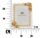 Cornice Rose Twat 21x2x26 cm in Poliresina e Vetro Crema e Oro