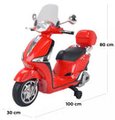 Scooter Elettrico per Bambini 12V con Licenza Piaggio Liberty ABS Rosso