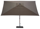 Ombrellone da Giardino 3x2 m Palo Ø38 mm in Alluminio Effetto Legno Tessuto Poliestere Trend Wood Taupe