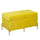 Panca Contenitore 78x40xh45 cm in Tessuto Velluto Giallo