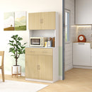 Credenza per Cucina con Armadietti a 2 Ante 80x40x180 cm Colore Legno  