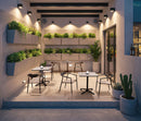 Tavolo da Bar da Giardino 70x70x74h cm in Alluminio e HPL Claret Antracite Dark 
