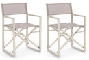 Set 2 Sedie Regista da Giardino 55x50,5x84,5h cm Konnor Rastin 